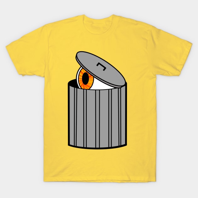 Eyeball Trashcan T-Shirt by Jangos World